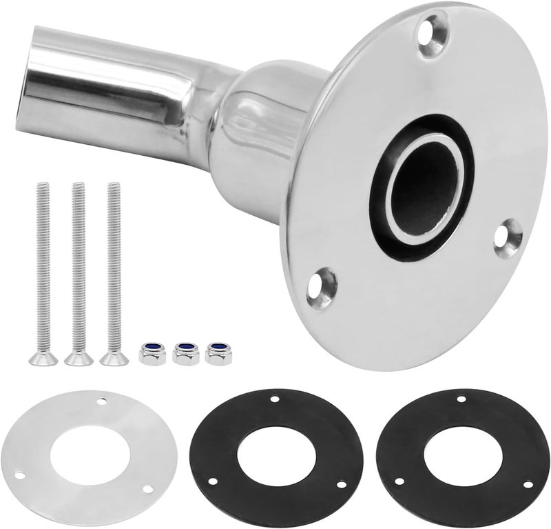 Anxingo 316 stainless steel thru hull/ex-haust fitting 24mm Tube Pipe Socket Hardware For Webasto Eberspacher (bend) - Image 3